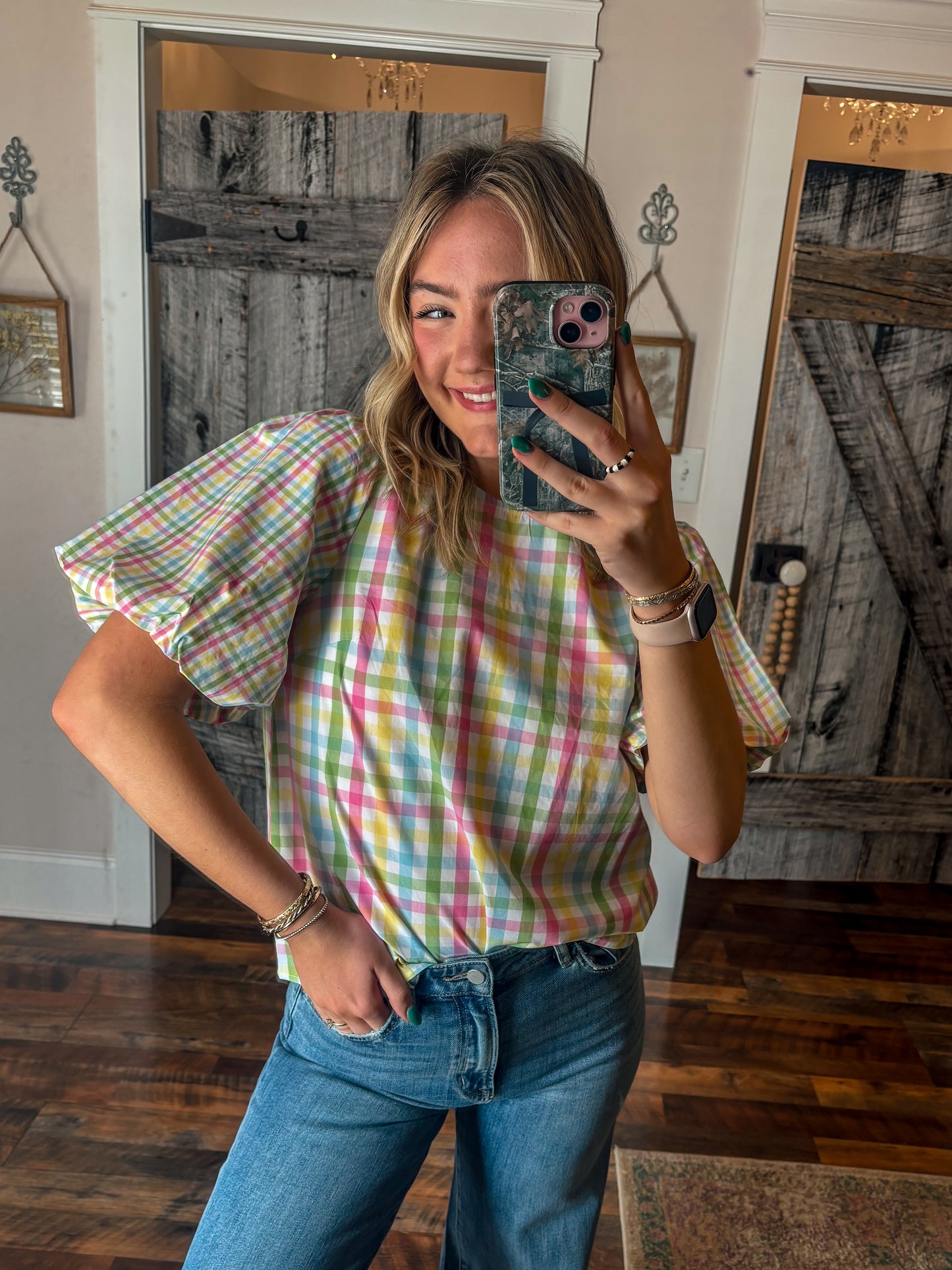 Gingham Garden Blouse