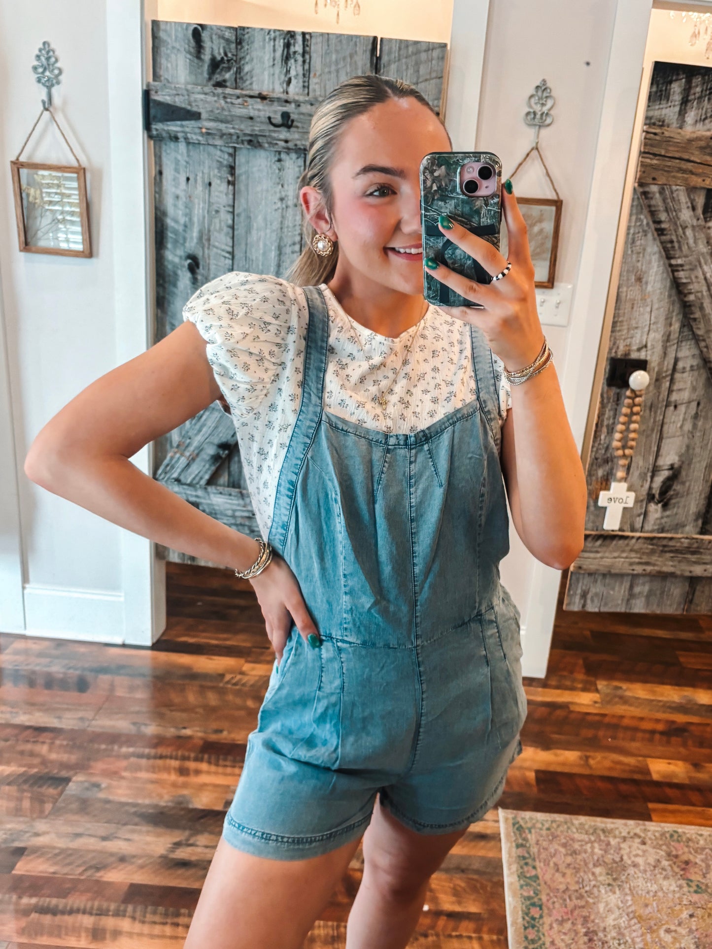 Denim Overall Romper