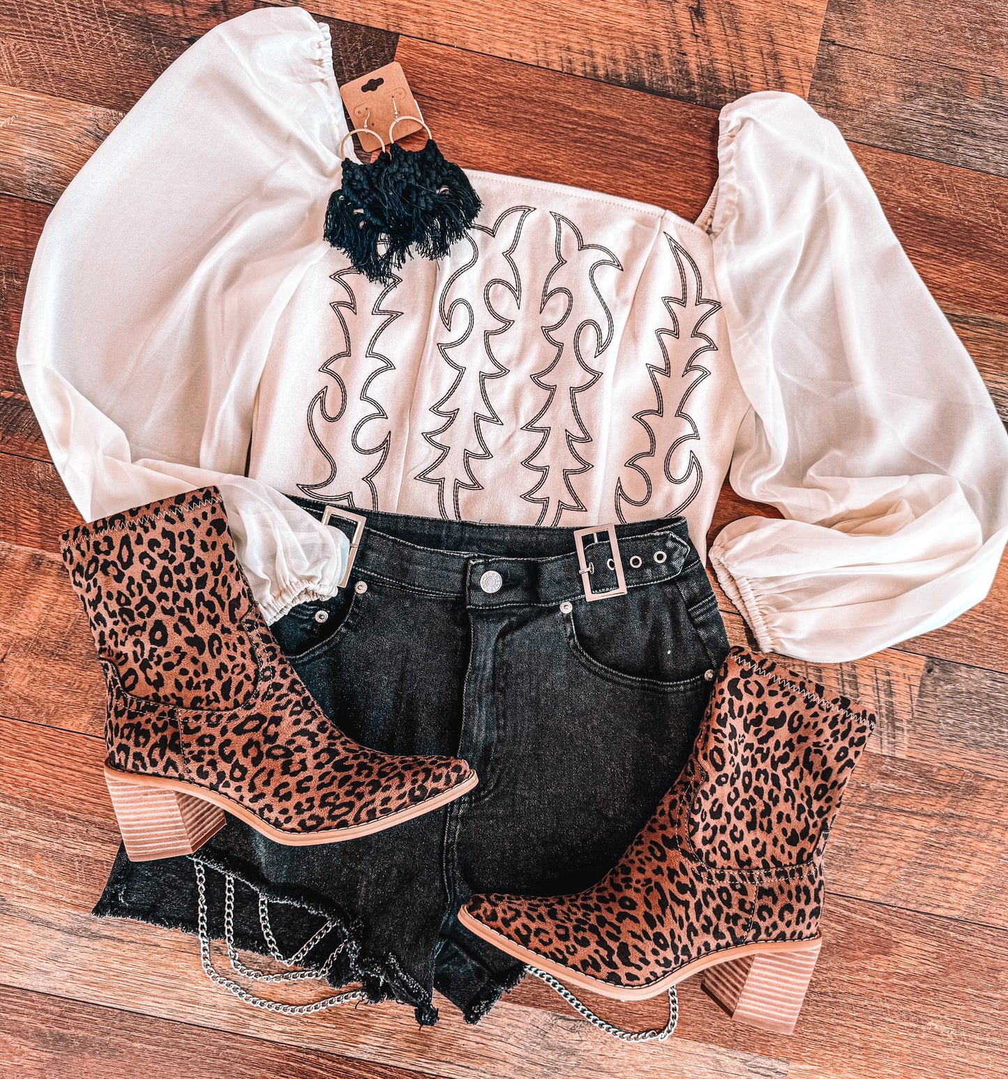 Boot-Stitch Embroidery Top