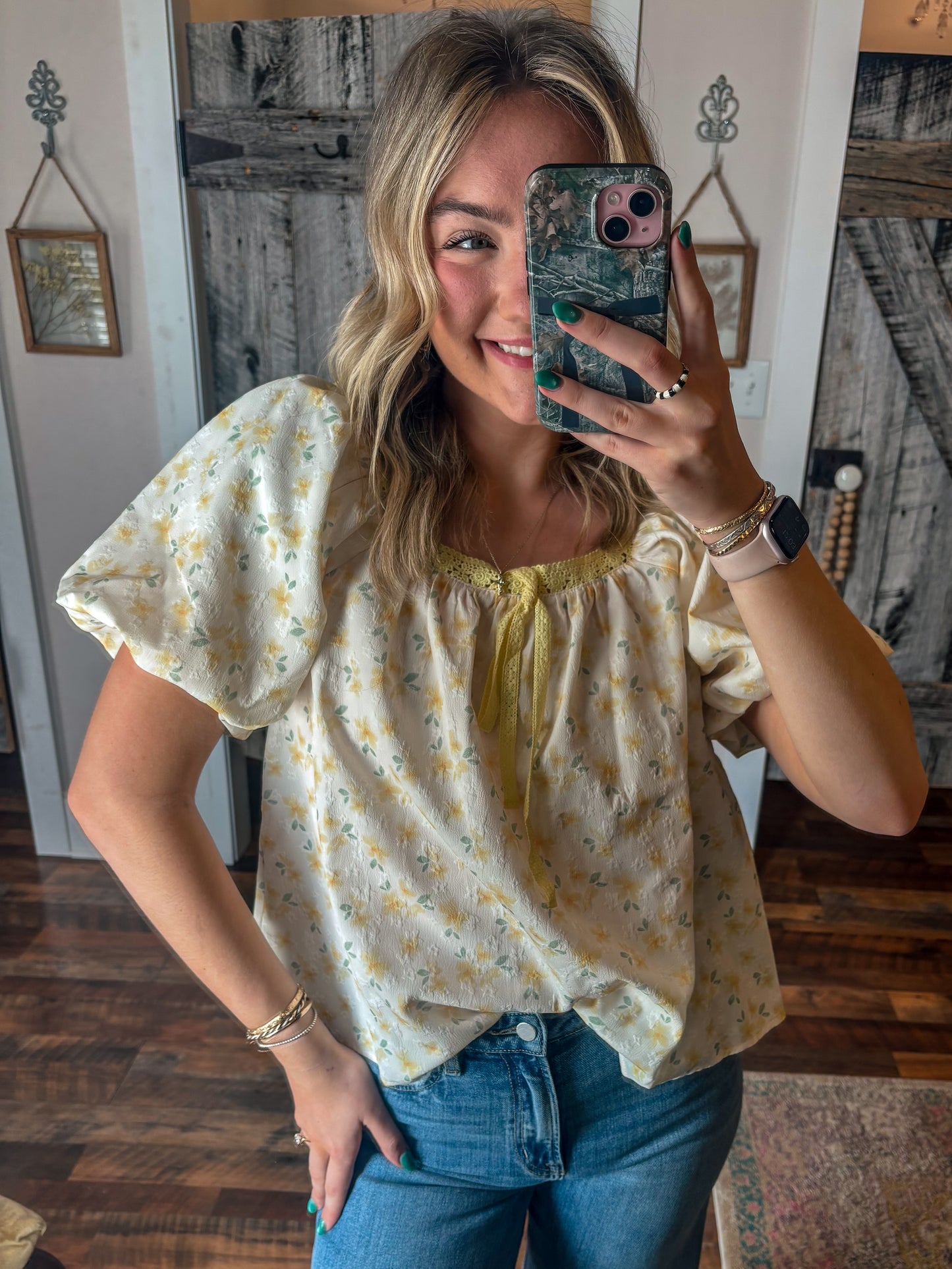 Lace Square Neck Top
