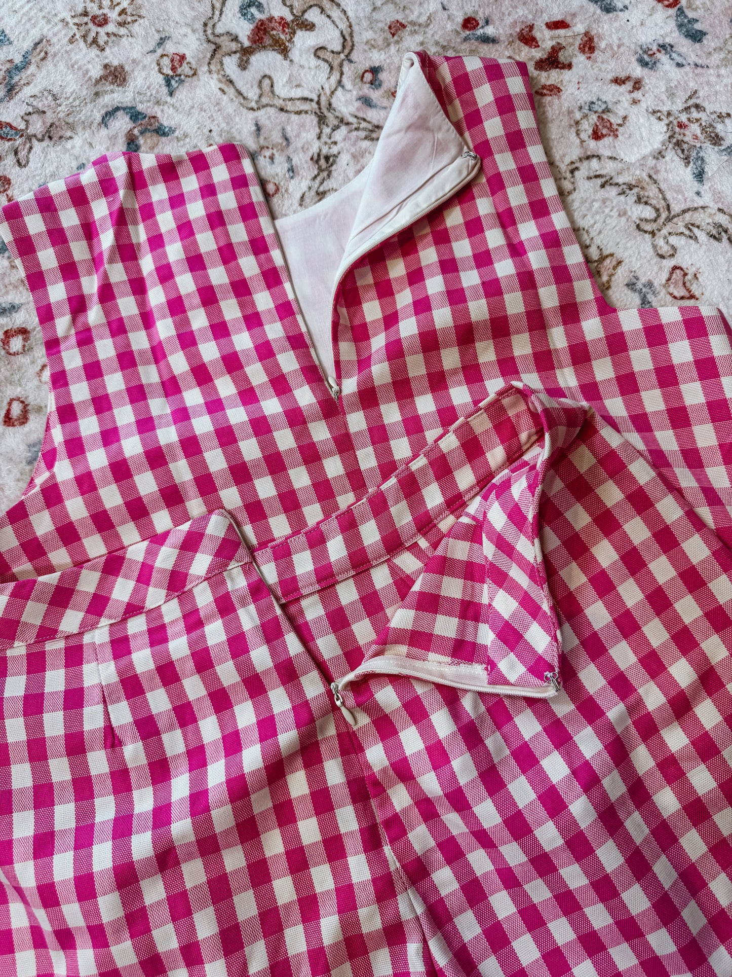 Pink Gingham Tank Set