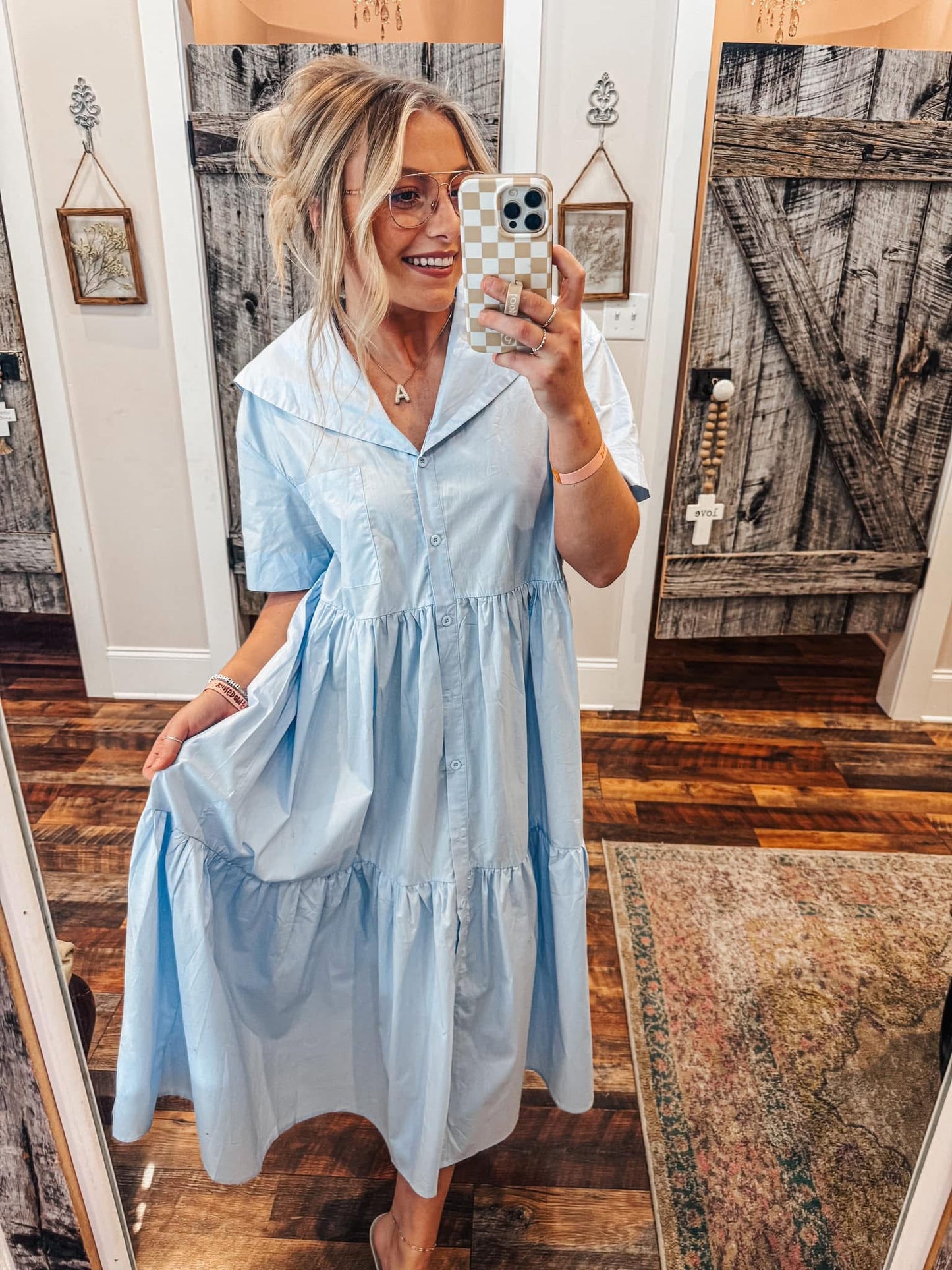 Baby Blues Midi Dress