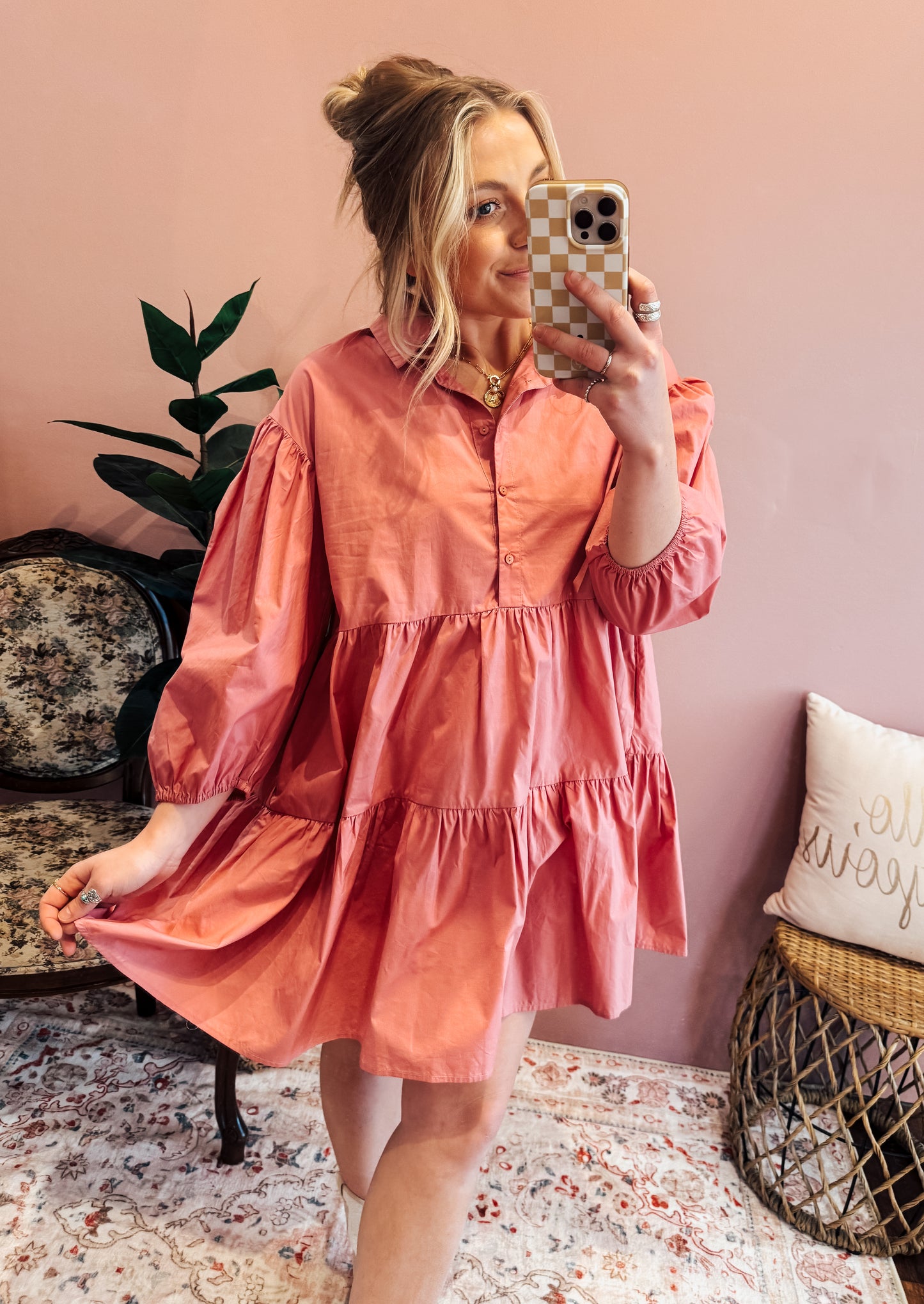 Pink Babydoll Dress