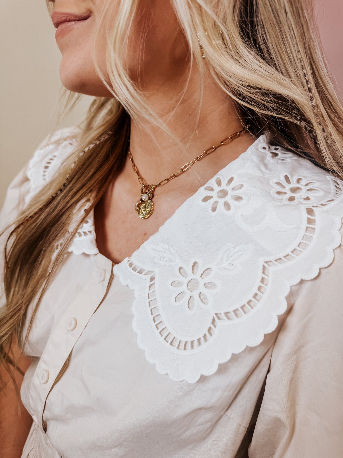 Lace Collared Romper
