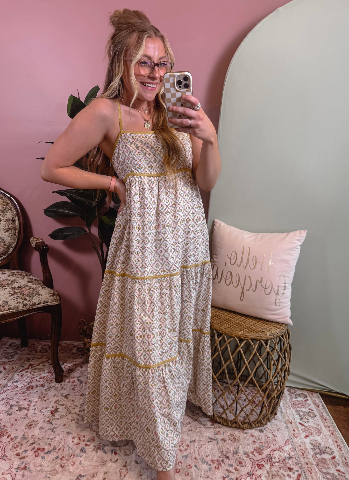 Cotton Floral Maxi Dress