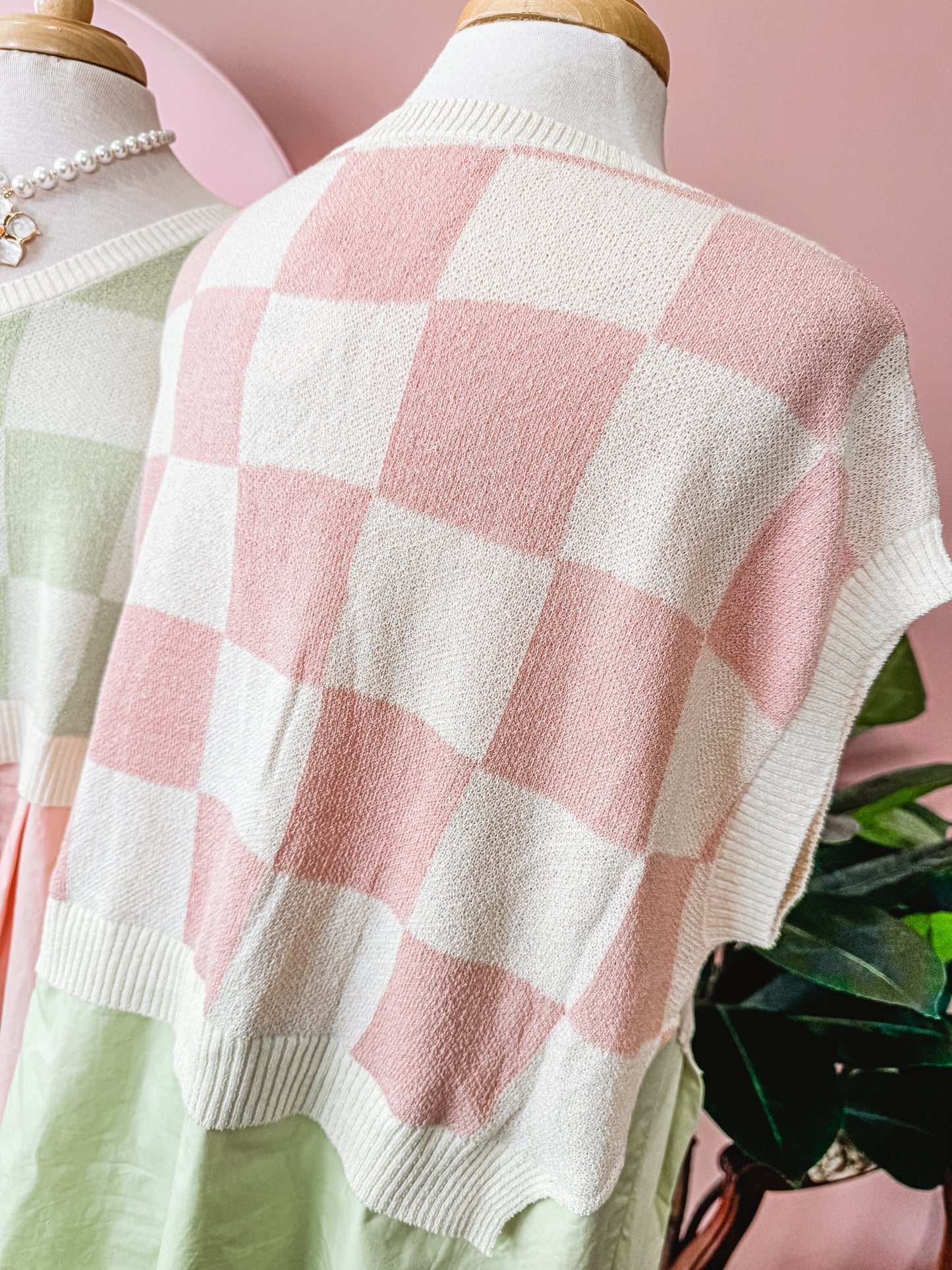Twofer Checkered Dress