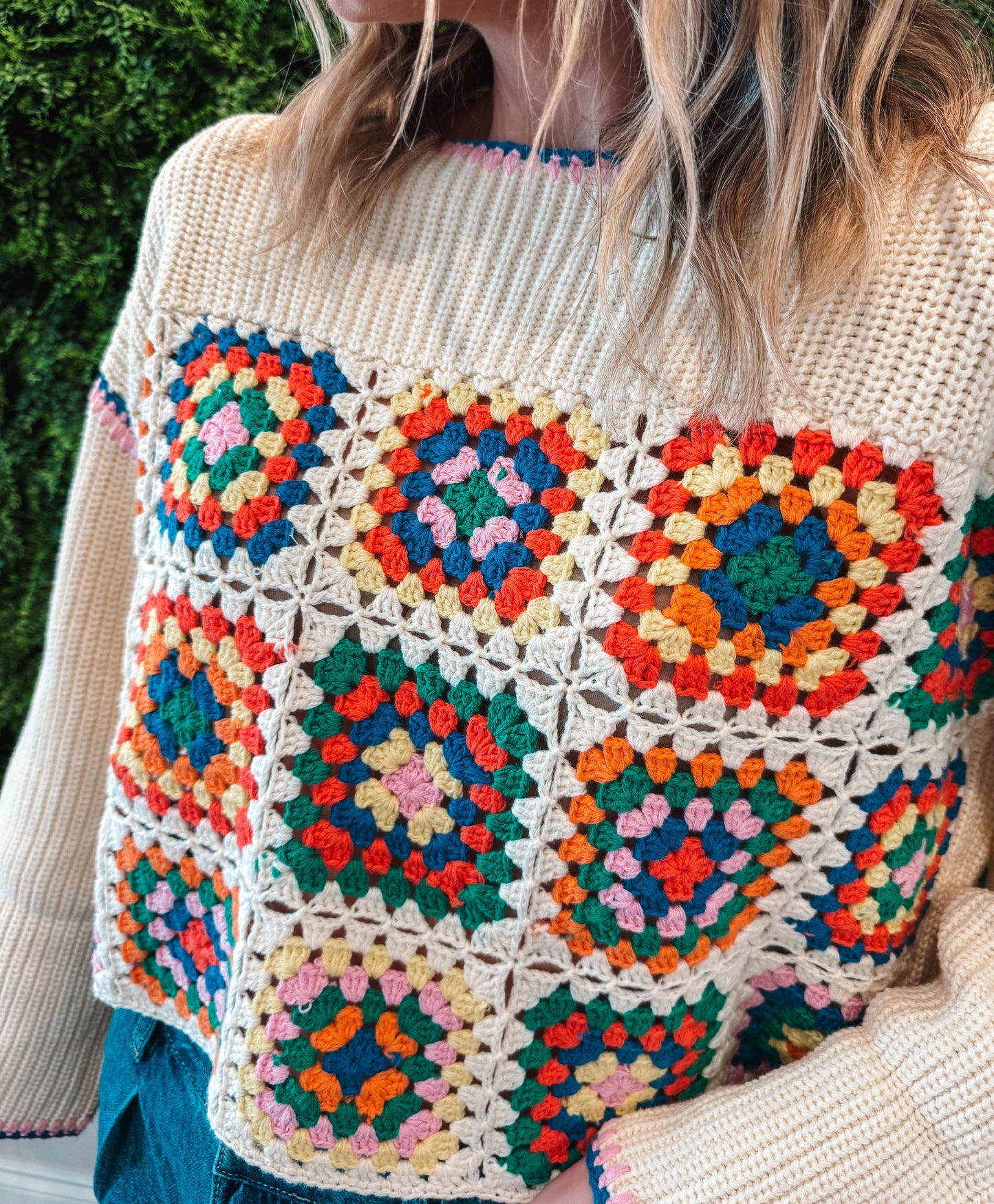 Granny Square Crochet Sweater
