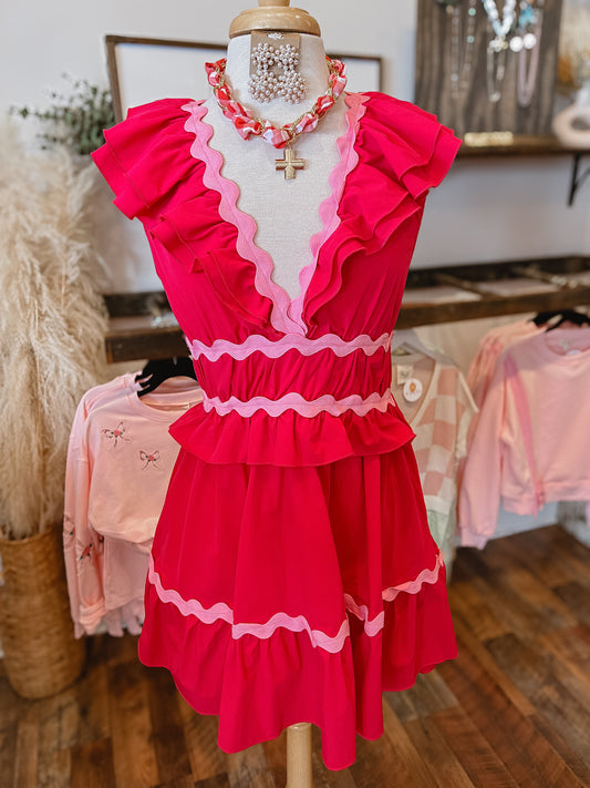 Rick Rack Trim Mini Dress