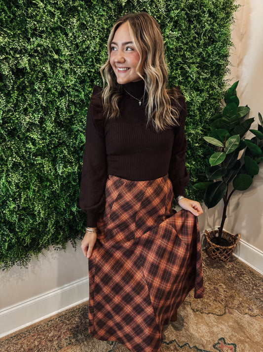 Autumn Stroll Maxi Skirt