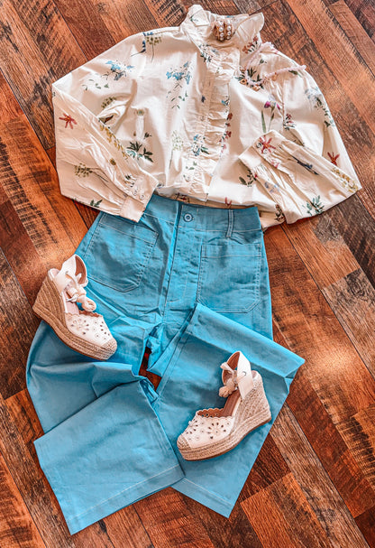 Button Down Floral Top