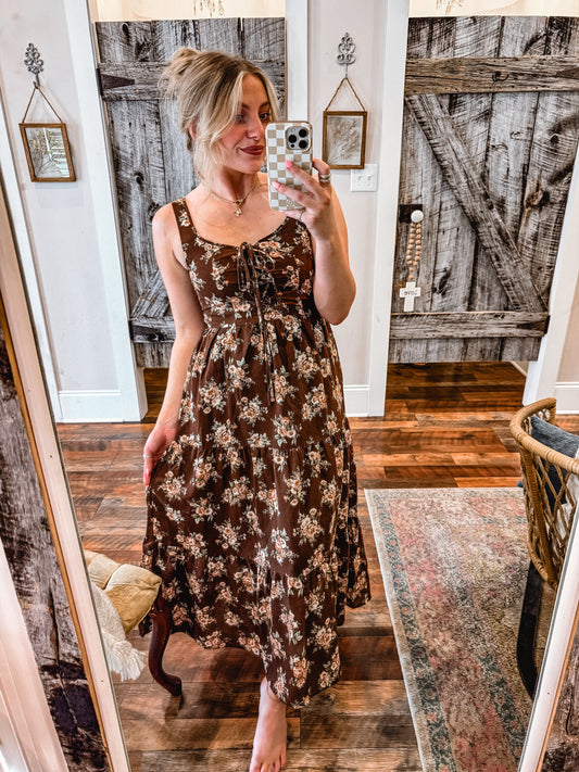 Prairie Petals Midi Dress