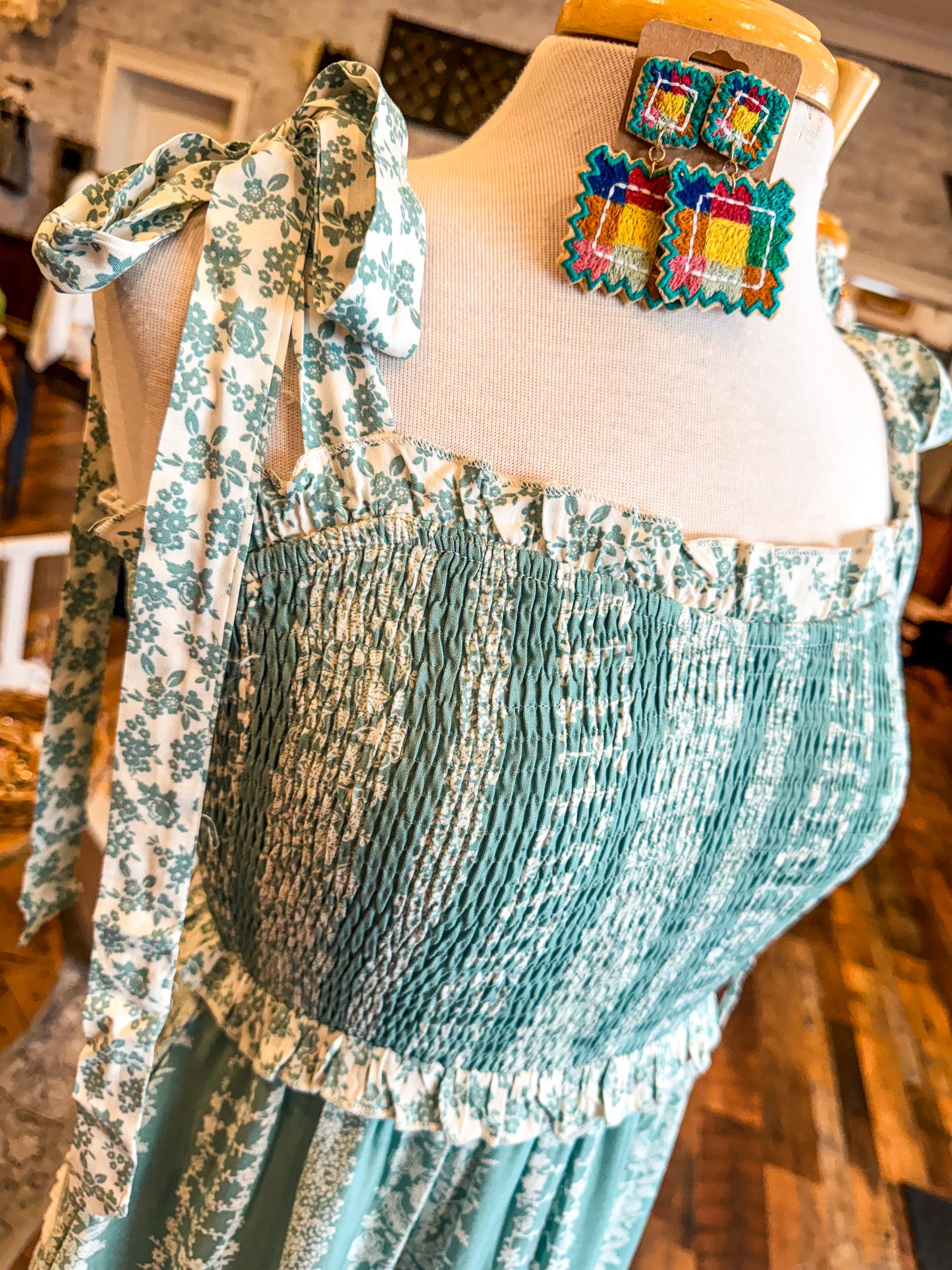 Floral Patchwork Tiered Maxi
