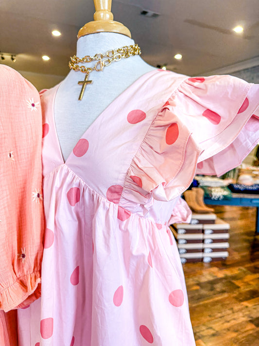 Polka Dot Ruffle Dress