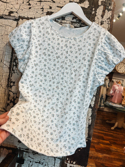 Floral Cap Sleeve Tee
