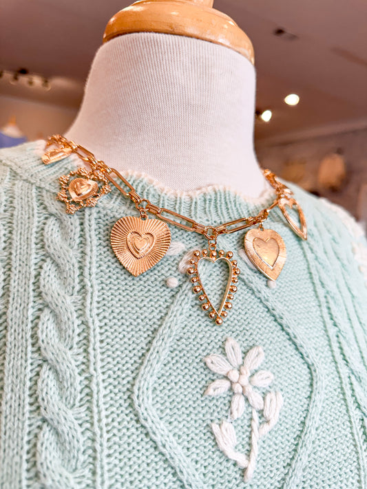 Casey Gold Heart Necklace