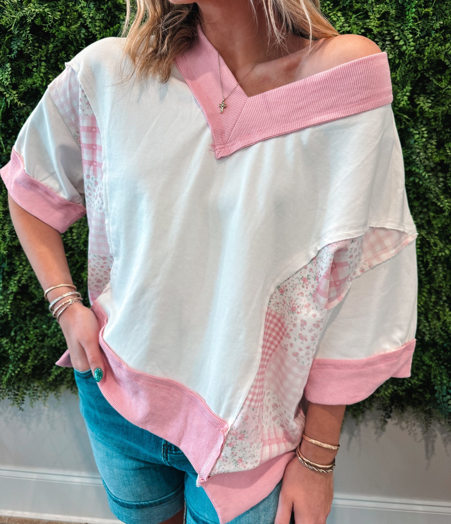 French Terry Floral Top