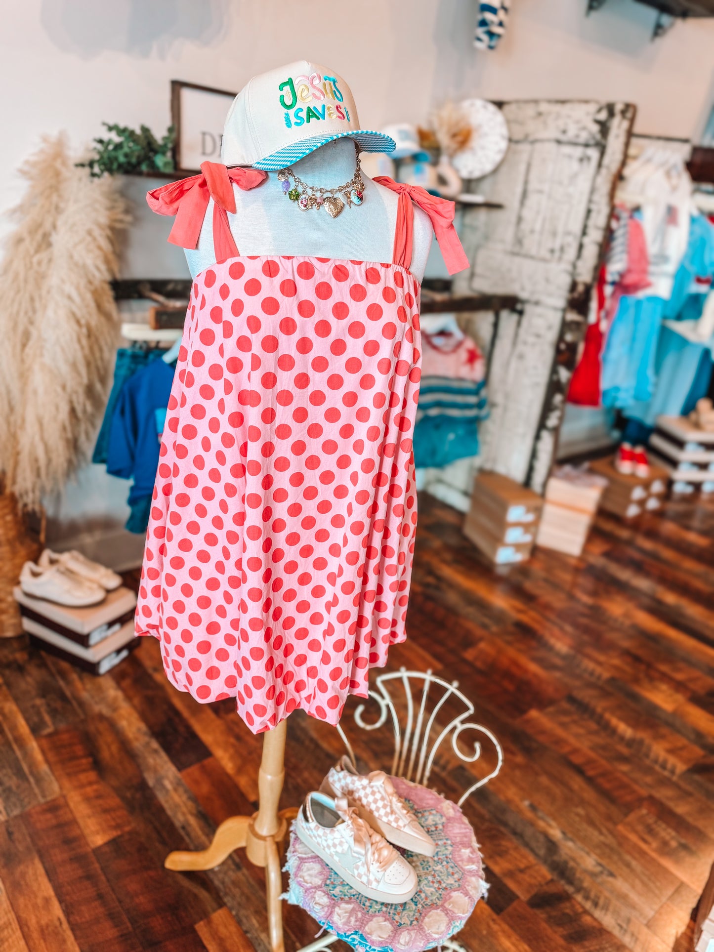 Coral Kiss Mini Dress