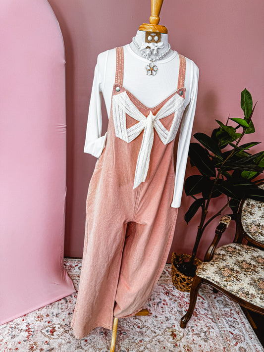 Lace Ribbon Detailed Jumpsuit