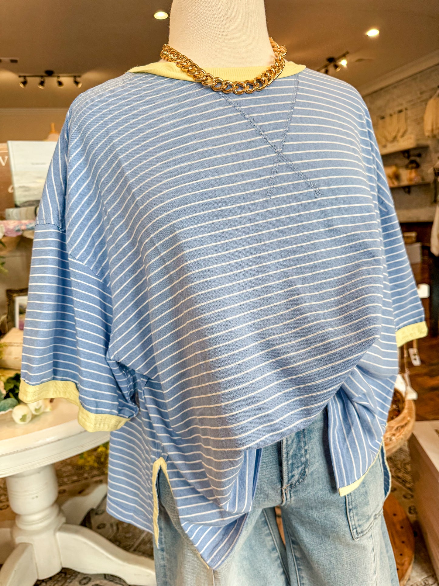 Striped Contrast Tee