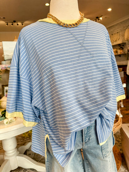 Striped Contrast Tee