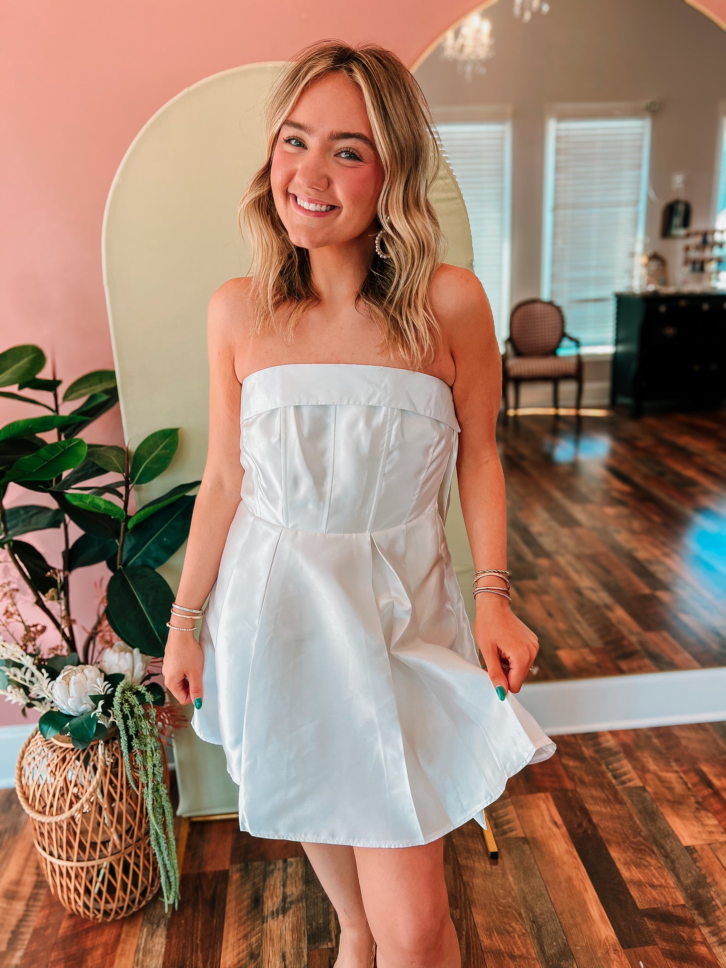 Tie The Knot Mini Dress 🤍