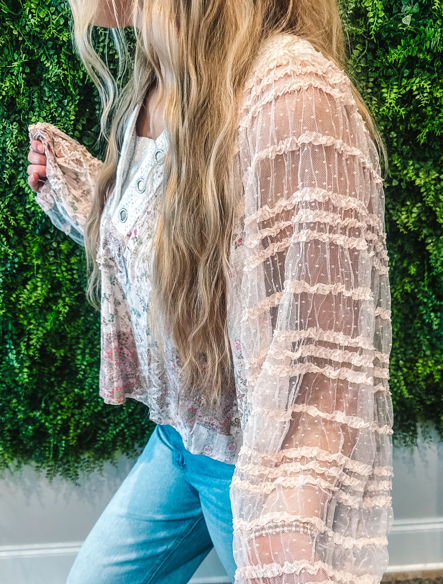 Blushing Meadow Lace Top