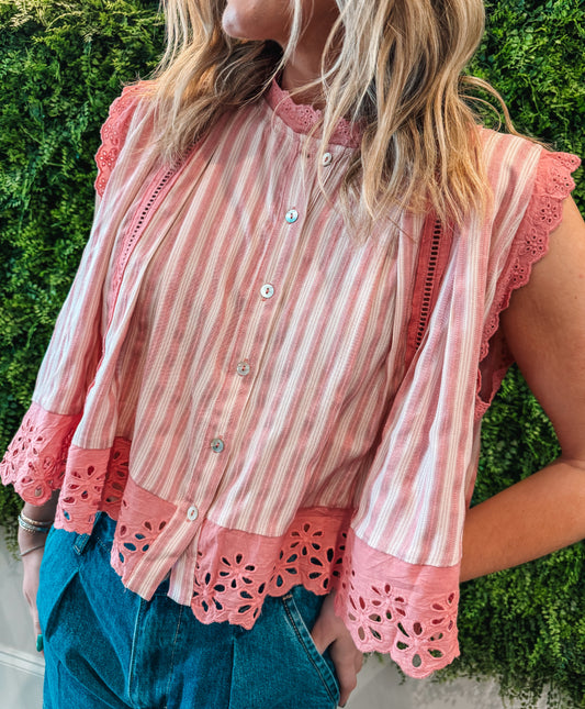 Pleated Sleeveless Blouse
