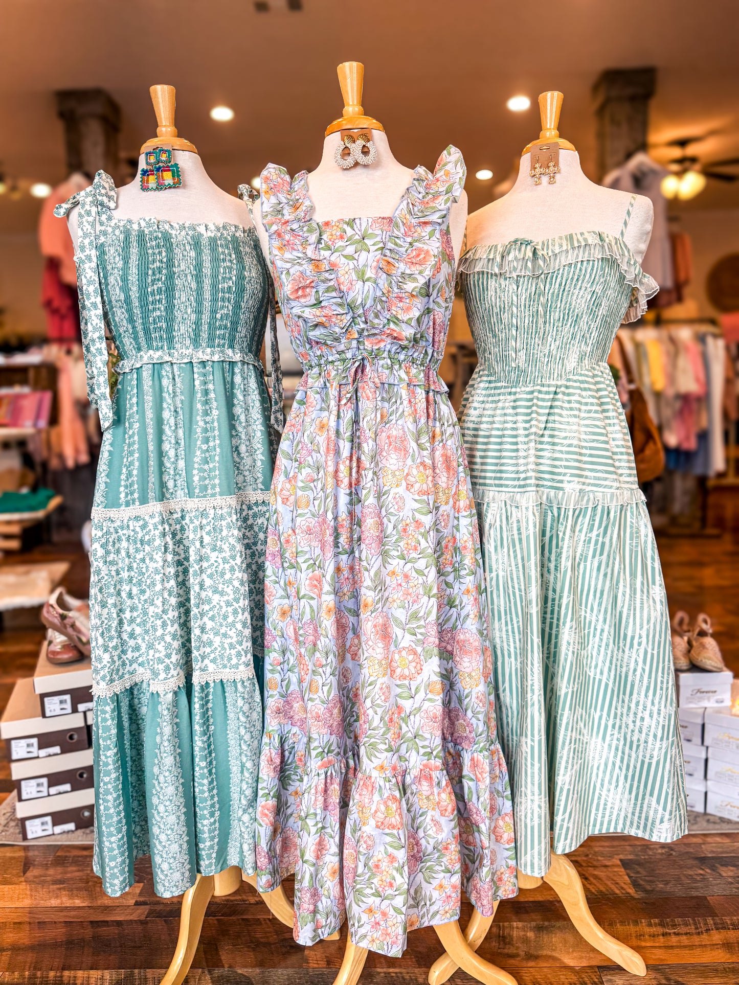 Floral Patchwork Tiered Maxi
