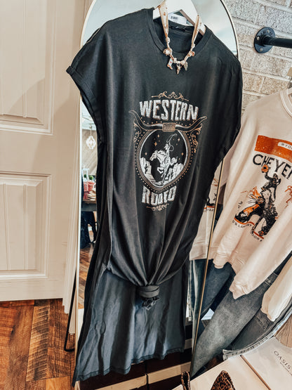 Western Rodeo T-shirt Dress