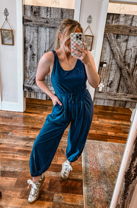 Off the Clock Jumpsuit 🫐