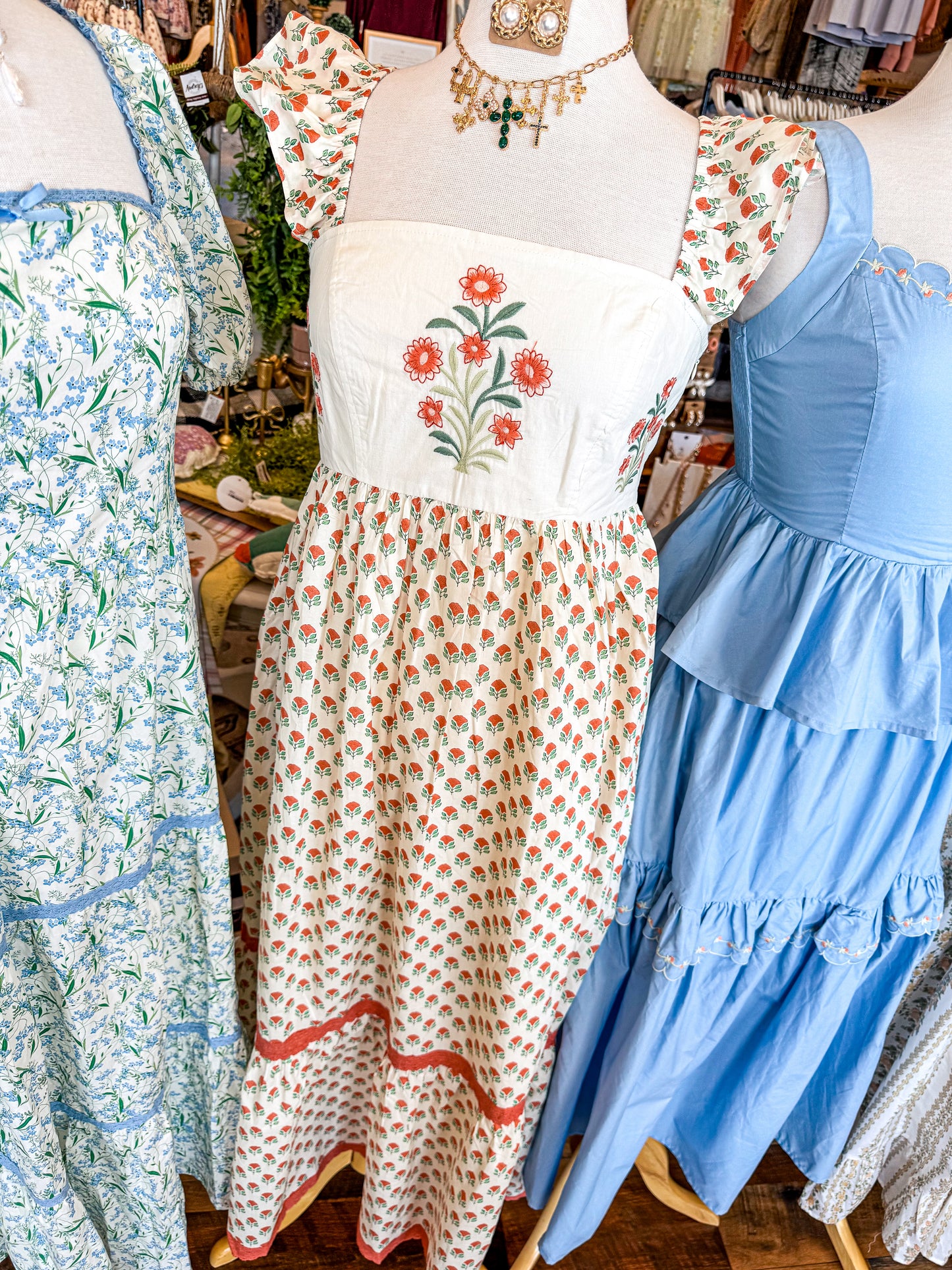 Floral Embroidered Maxi Dress