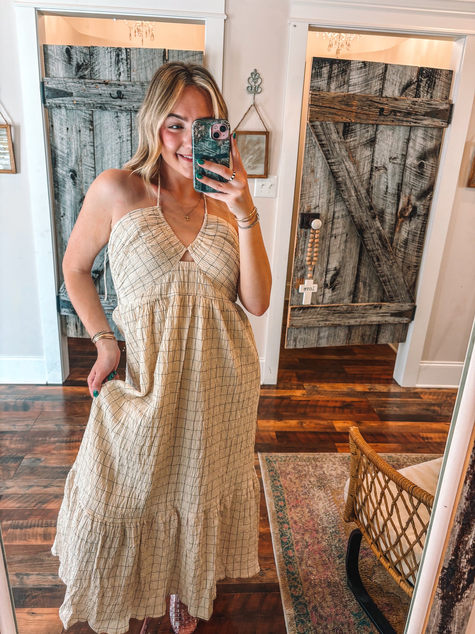Flowy Halter Neck Midi Dress – The Honey Haus Boutique