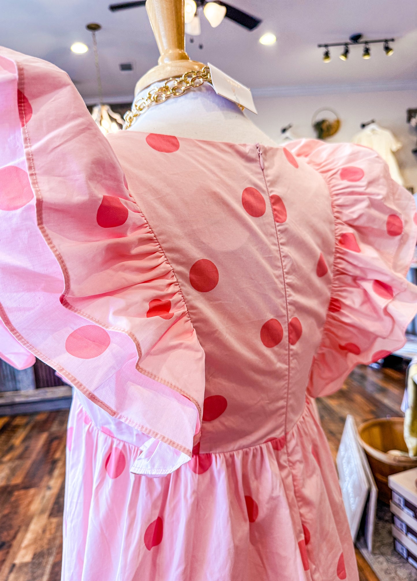 Polka Dot Ruffle Dress