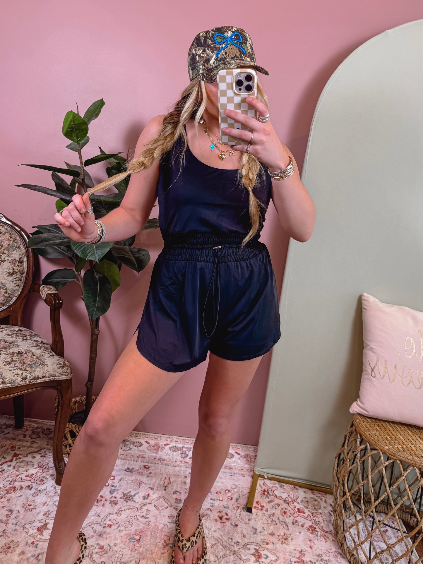 Cinched Waist Romper
