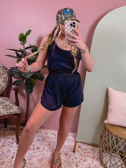 Cinched Waist Romper