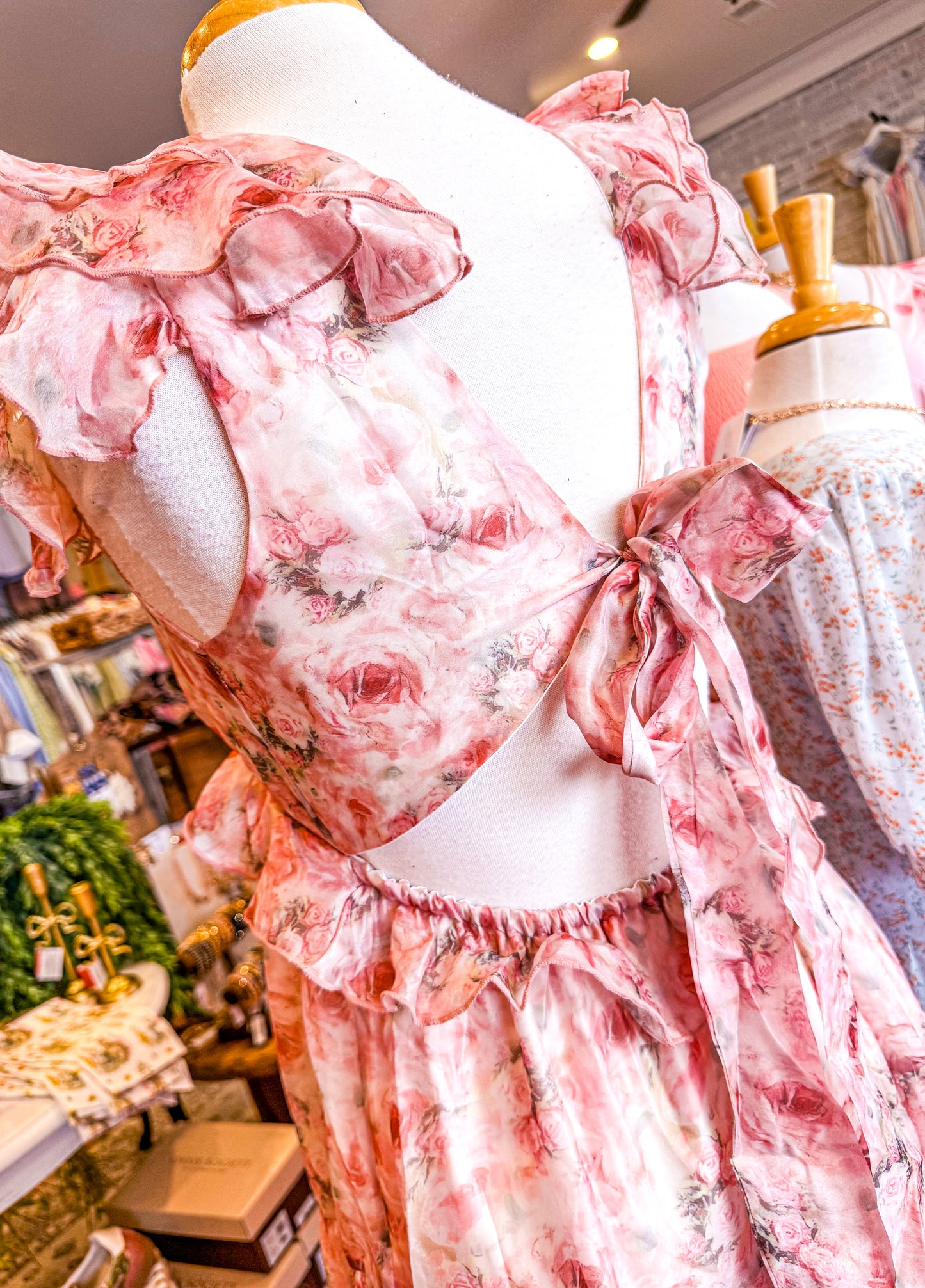 Ruffle Floral Maxi Dress