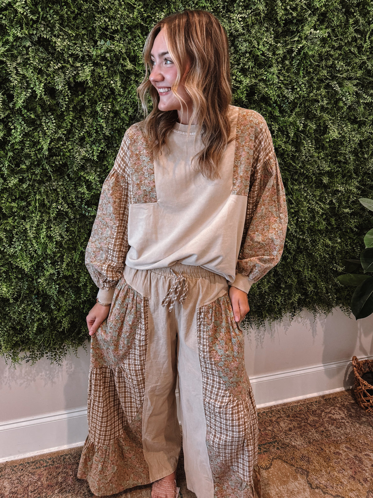 Patchwork Petals Pants