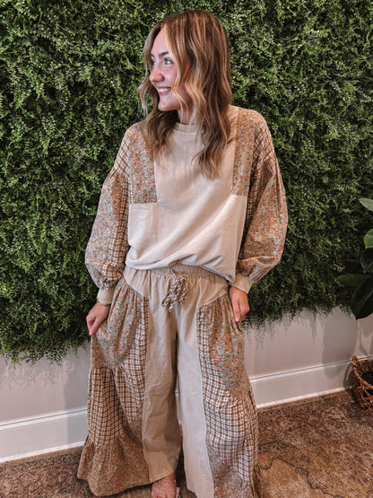 Patchwork Petals Pants