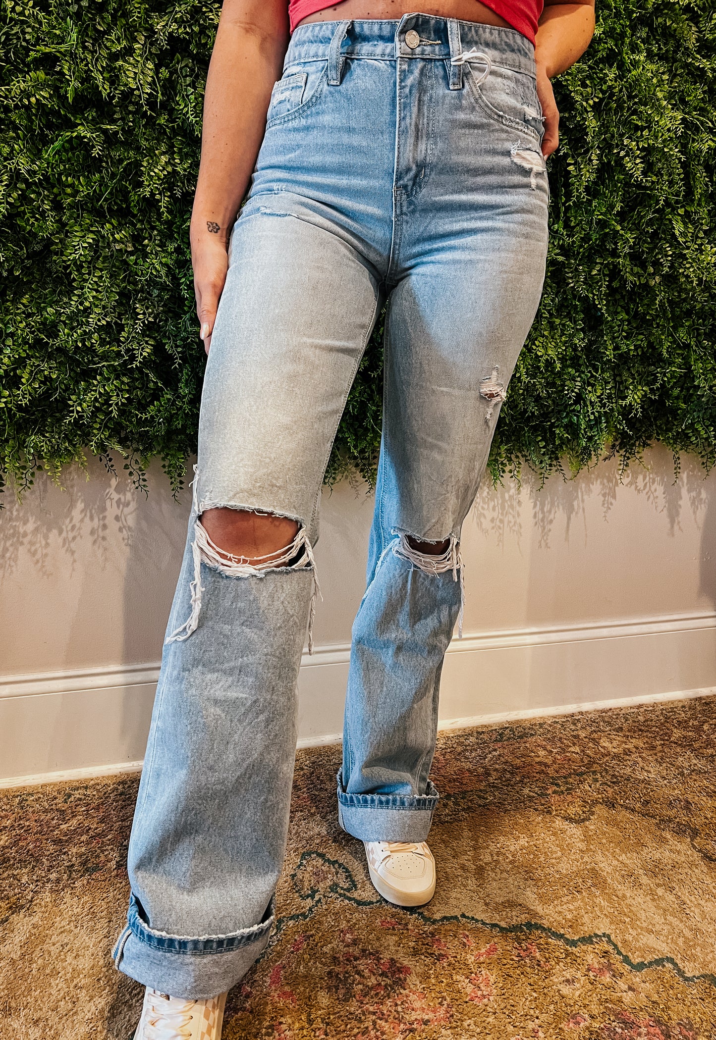 90's Vintage Super High Rise Flare Jeans