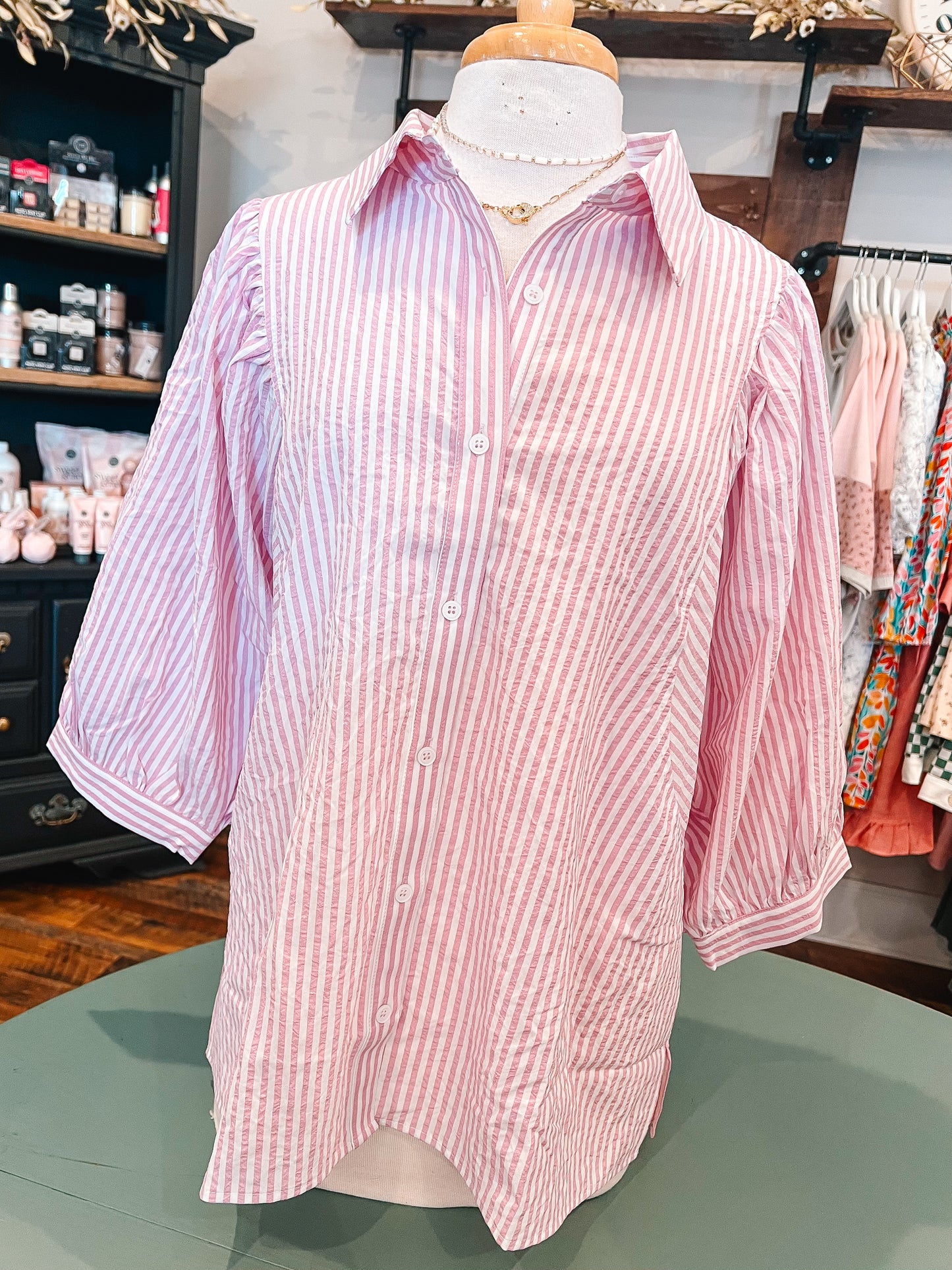 Curvy Button Down Blouse