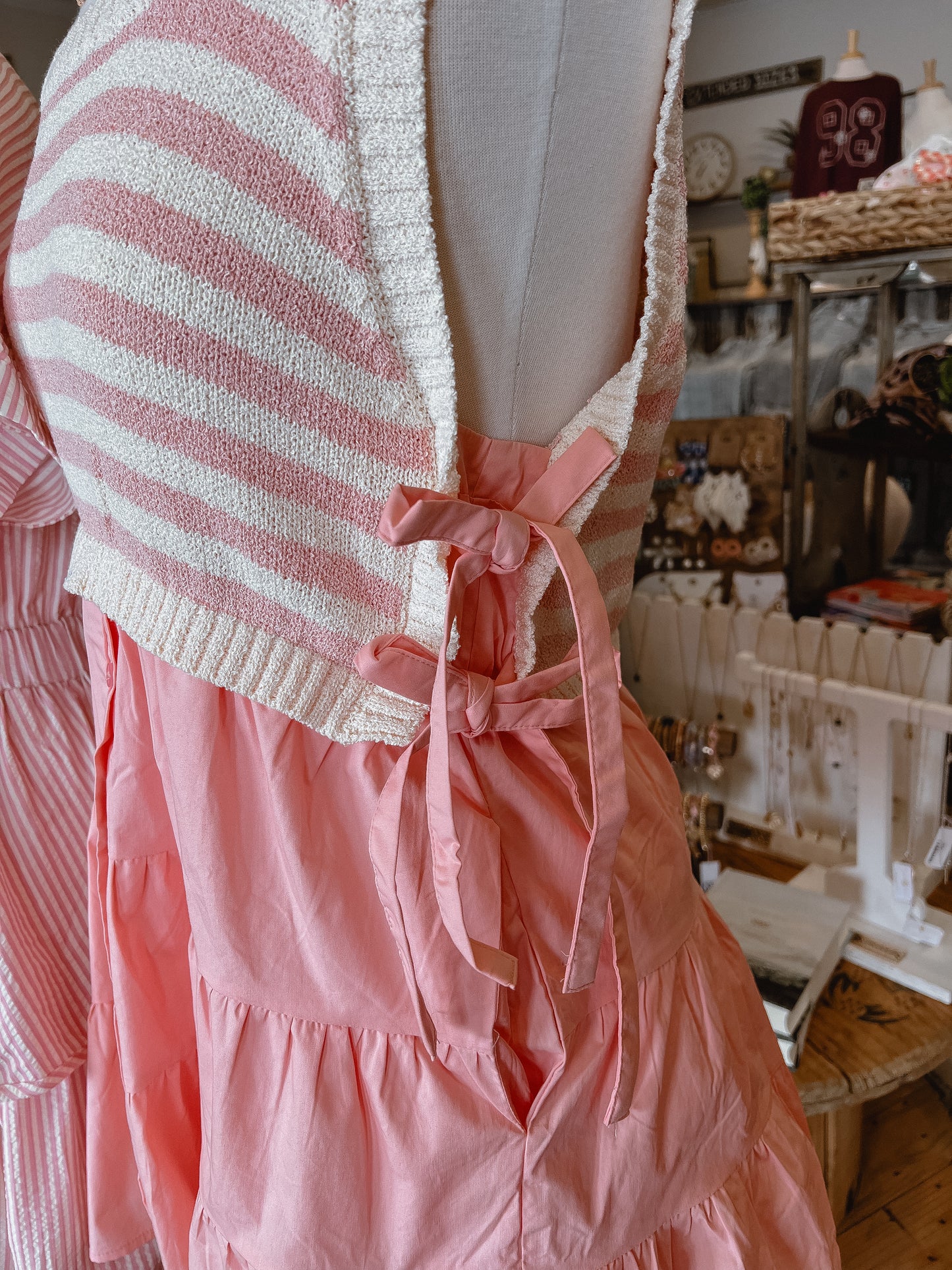 Striped Twofer Dress