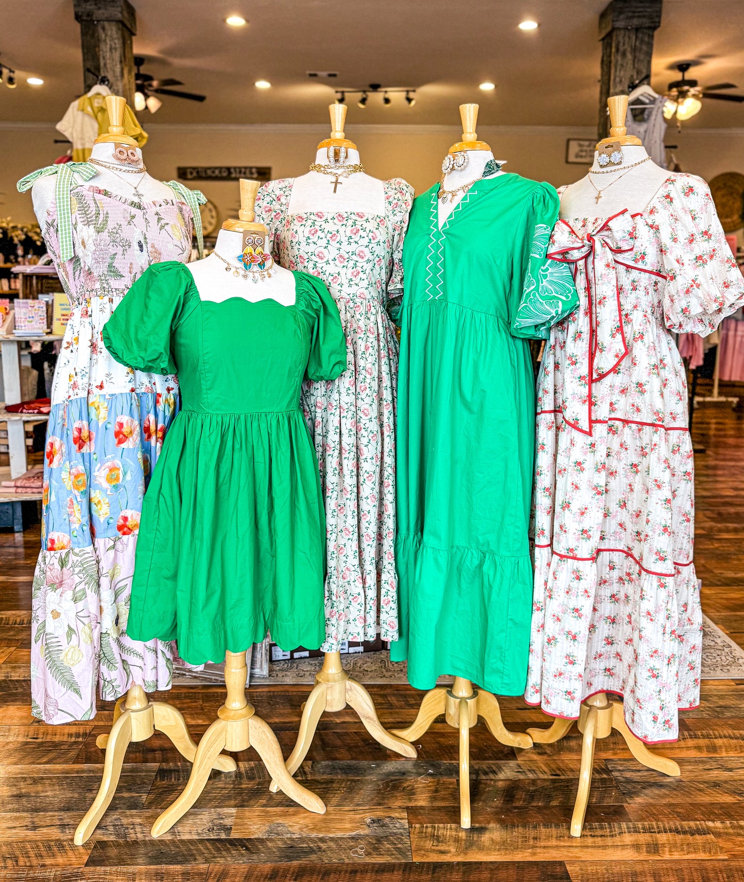 Mixed Floral Midi Dress