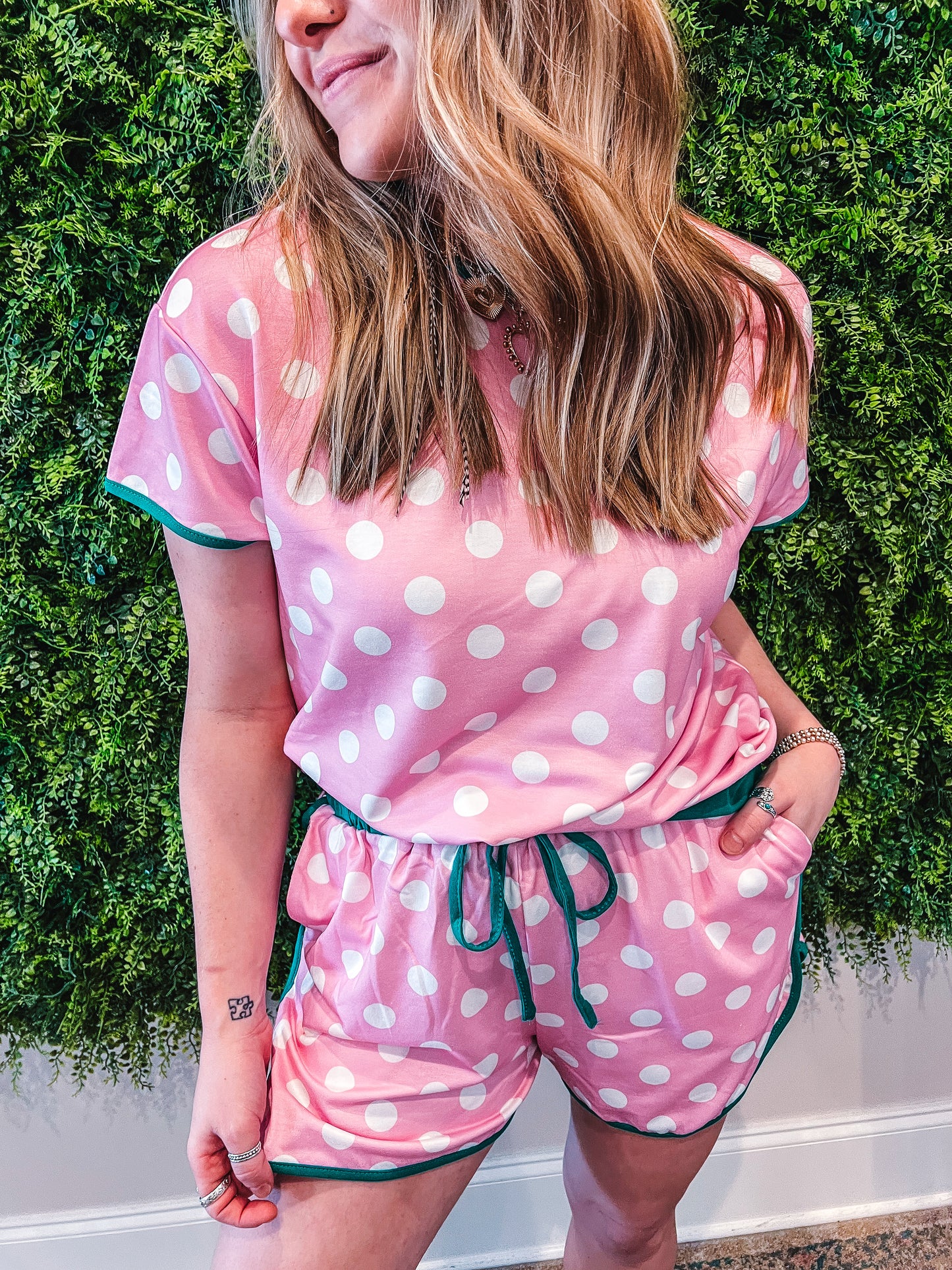 🩷 The Sweet & Spotted Shorts Set 💚