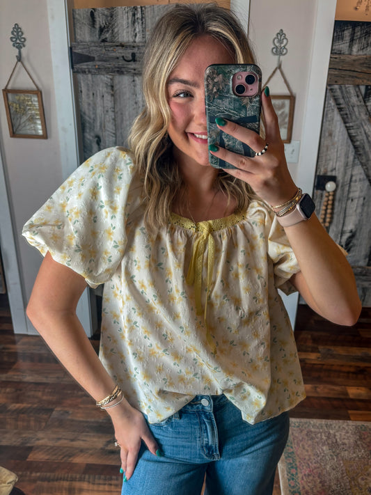 Lace Square Neck Top