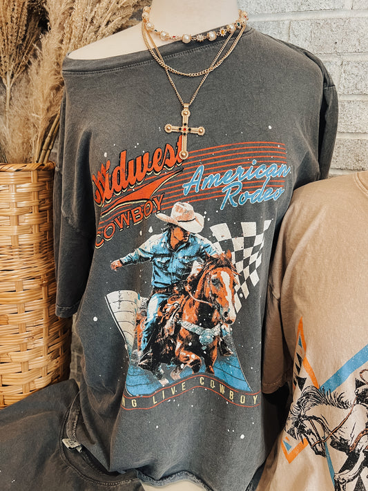 American Cowboy Oversized Graphic Tee