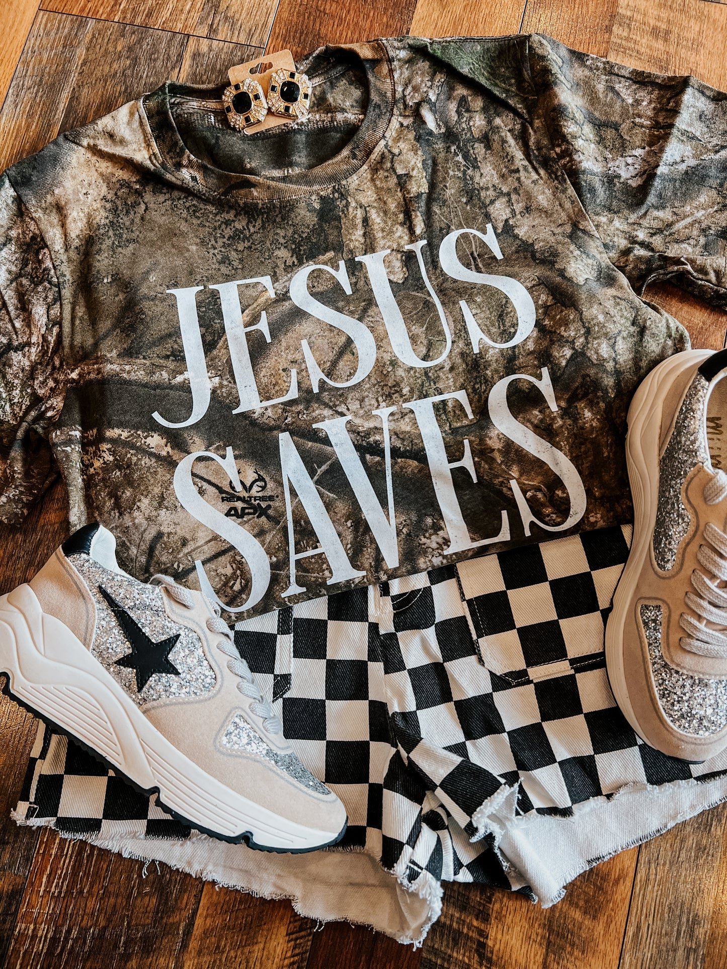 Jesus Saves Camo Tee 😎