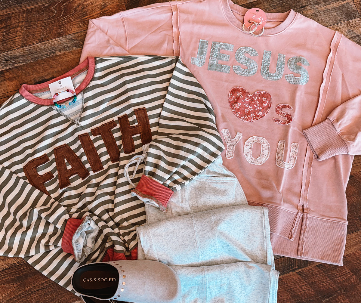 Faithful Stripes Sweatshirt