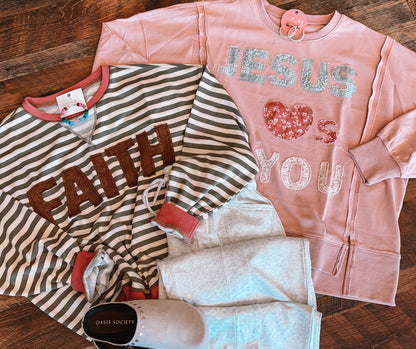 Faithful Stripes Sweatshirt
