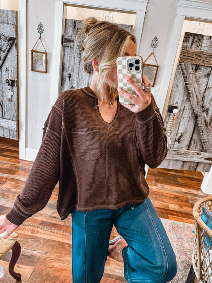 Oak Hollow Knit Top