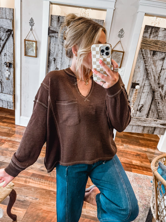 Oak Hollow Knit Top
